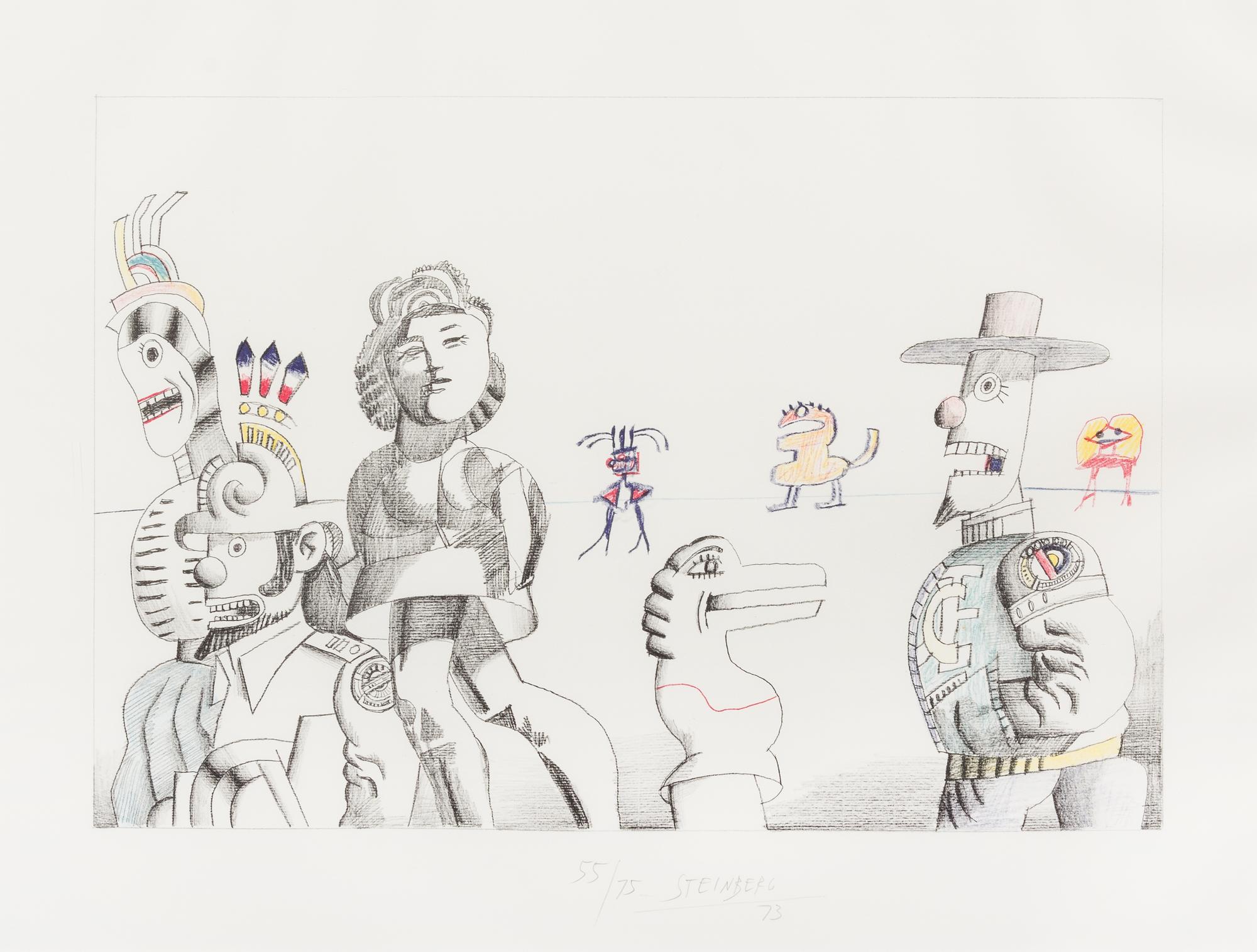 Saul Steinberg, (American, 1914-1999), Bleeker Street, 1973