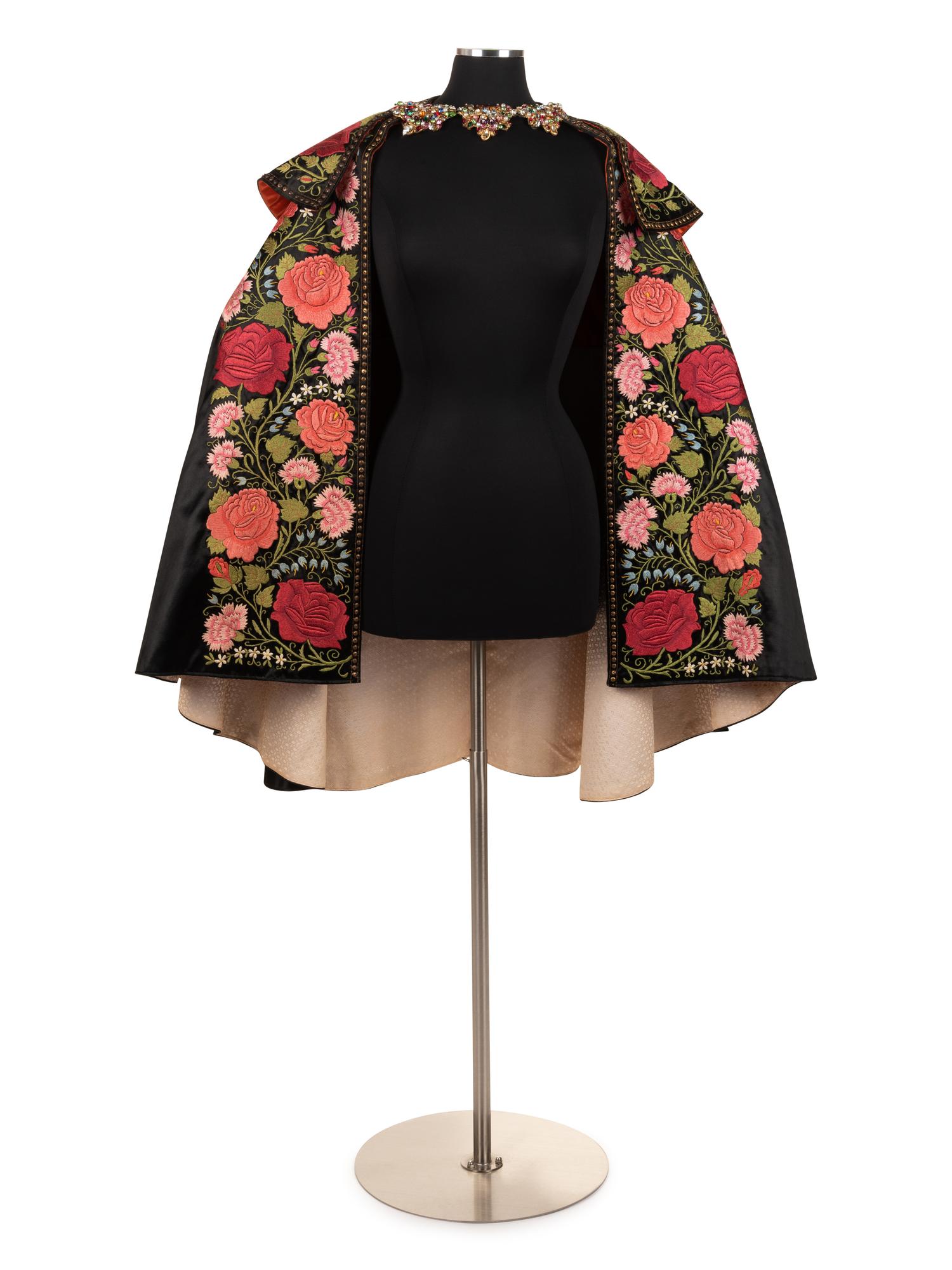 Embroidered Satin Matador Cape, 1950s