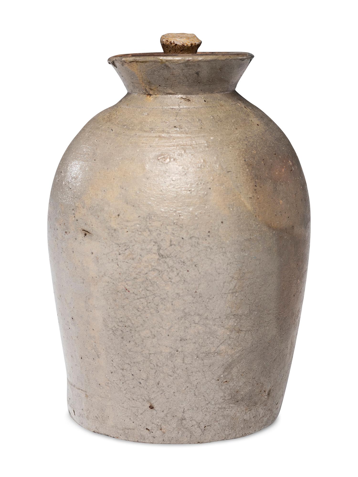 A Rare Rich Family Stoneware Preserve Jar