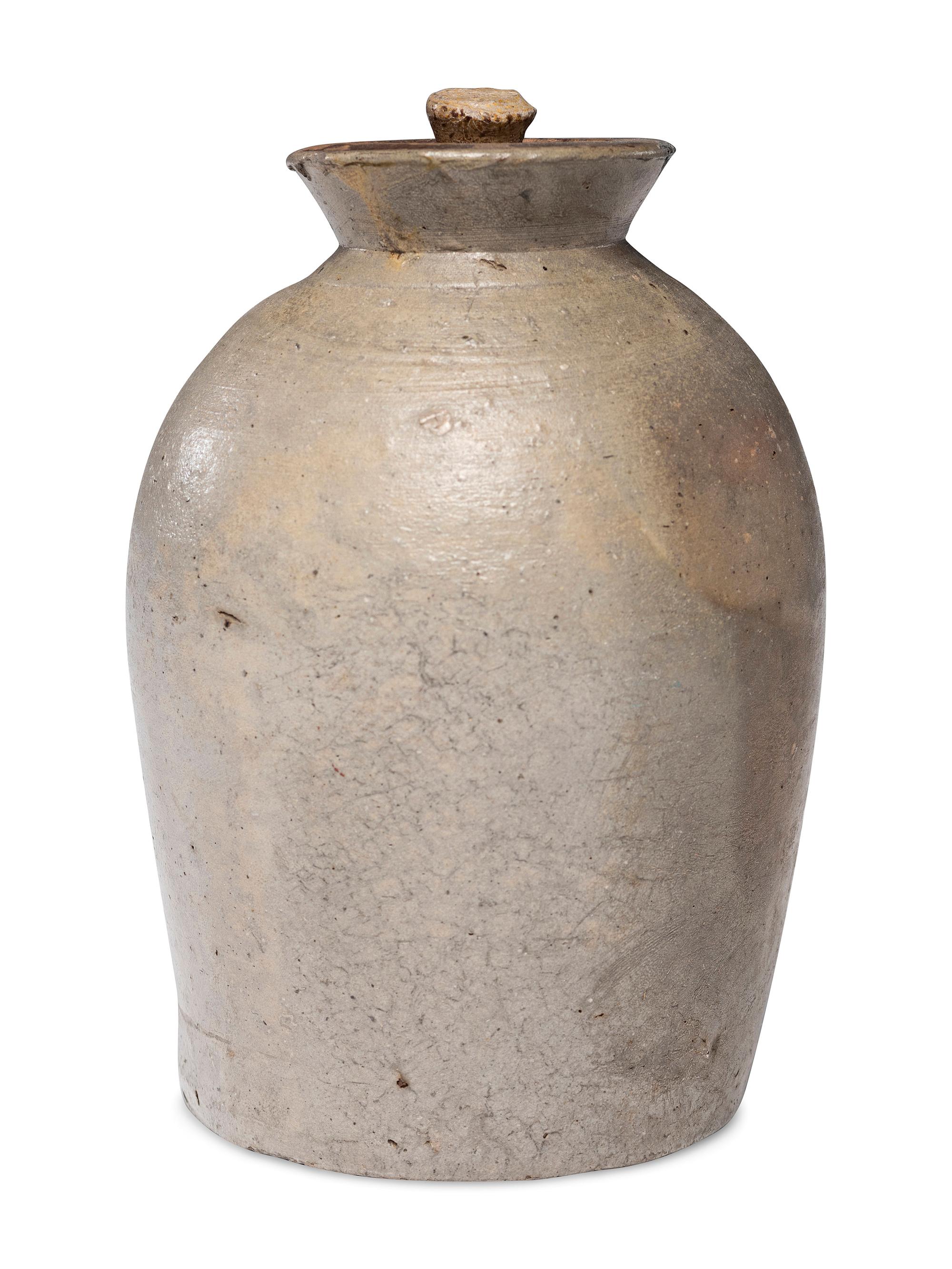 A Rare Rich Family Stoneware Preserve Jar