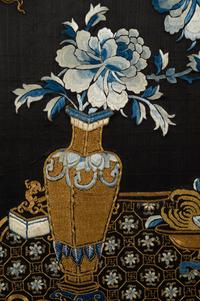 An Embroidered Silk Wall Panel