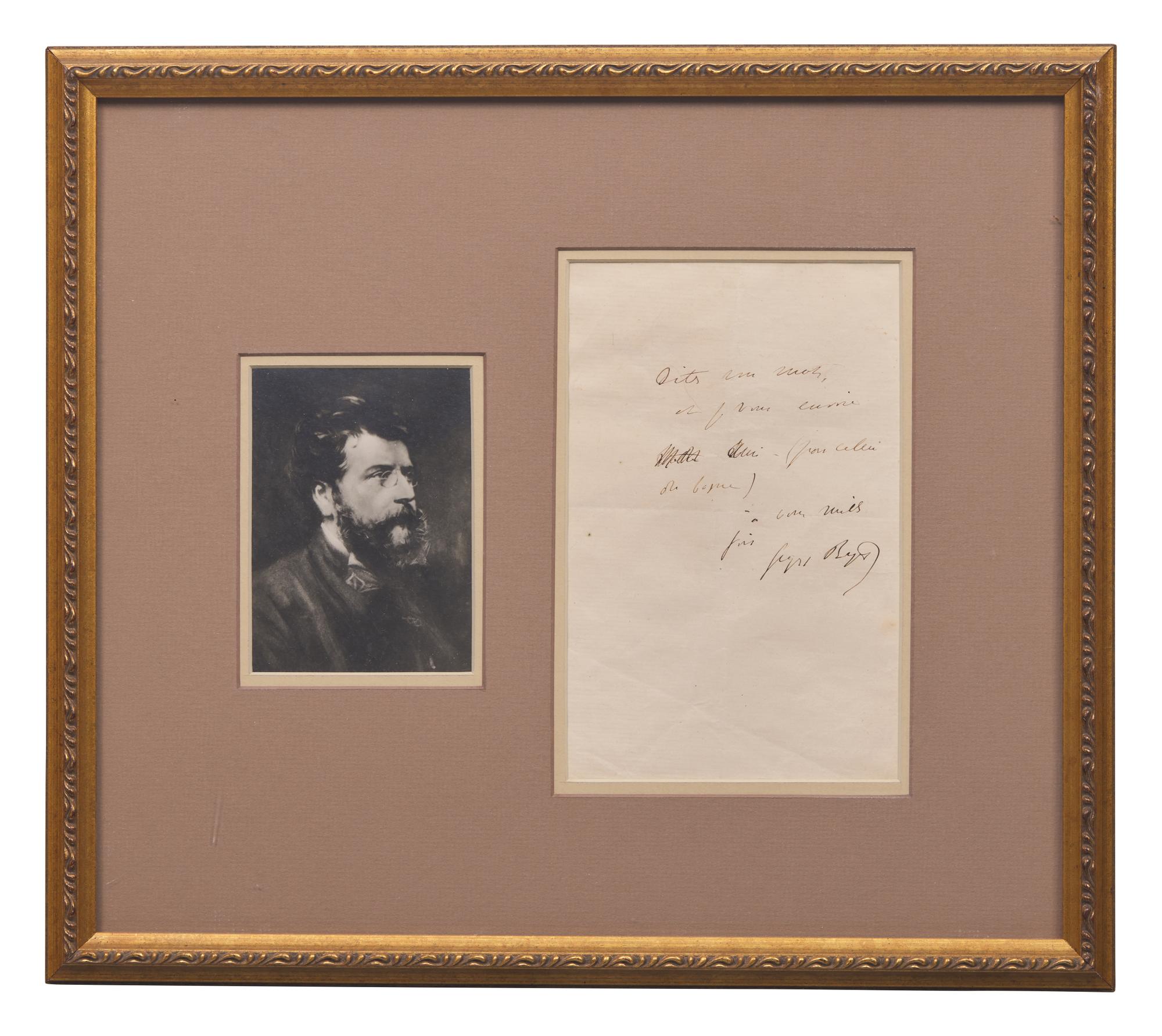 [Music] Bizet, Georges. Autograph Note, signed