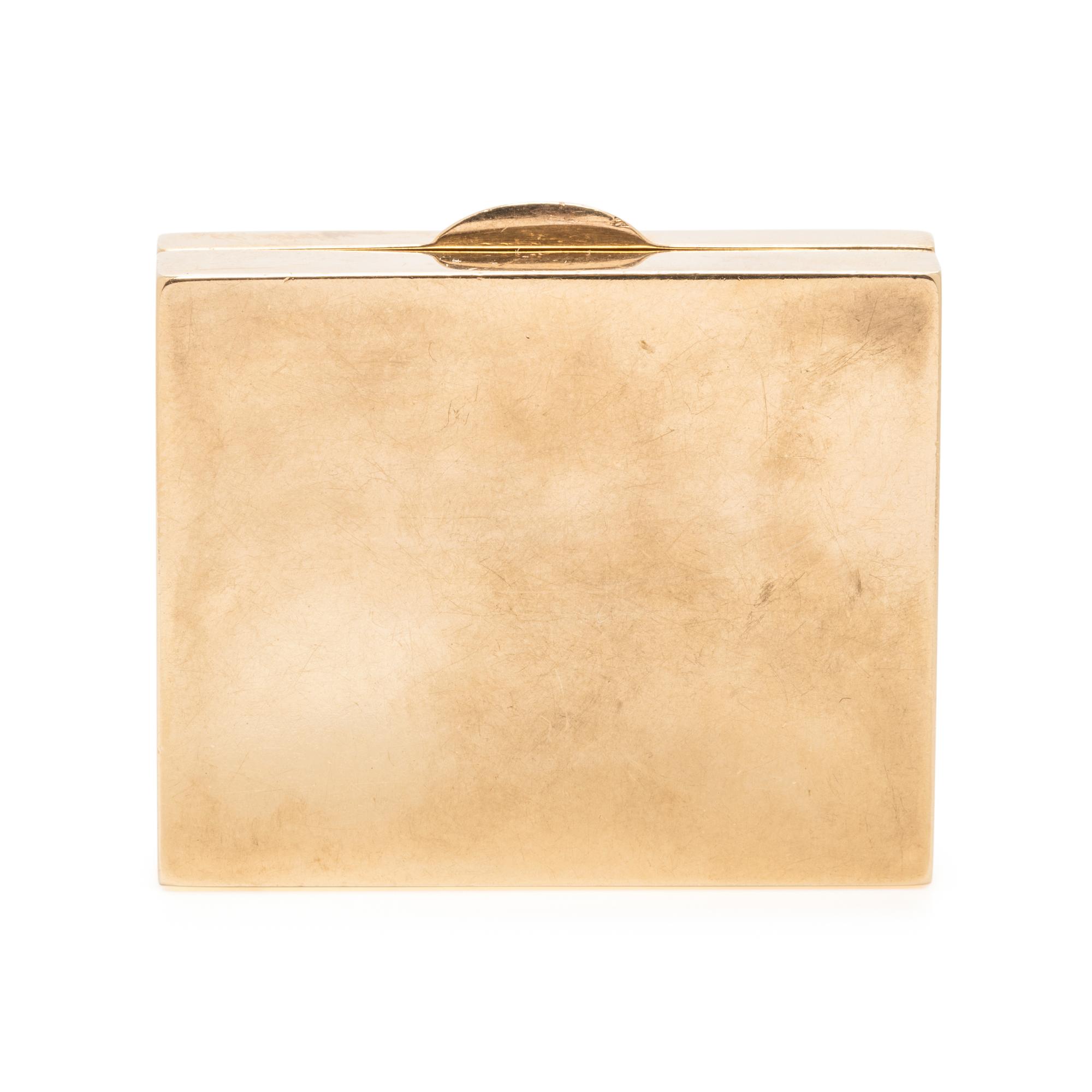CARTIER, YELLOW GOLD PILL BOX