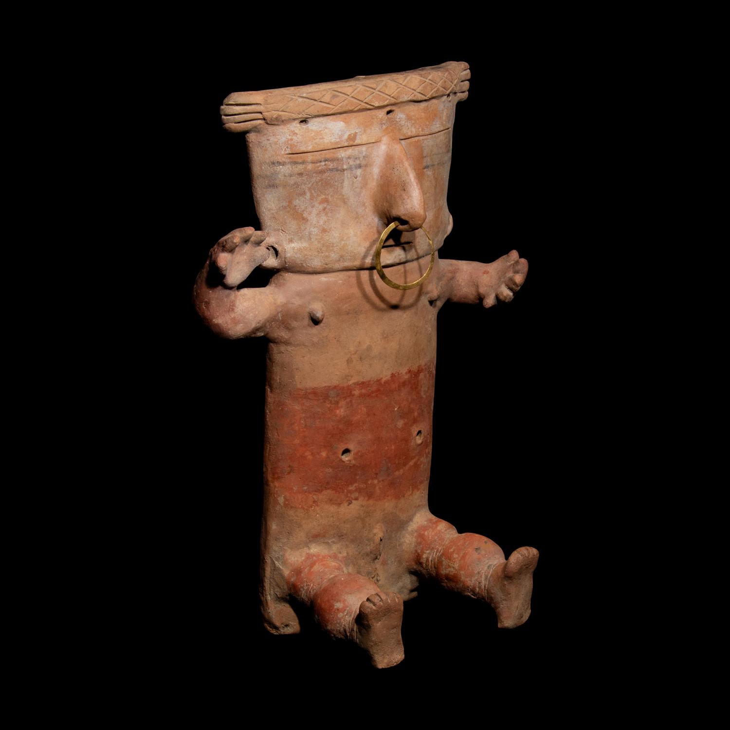 A Quimbaya Terracotta Seated Figure