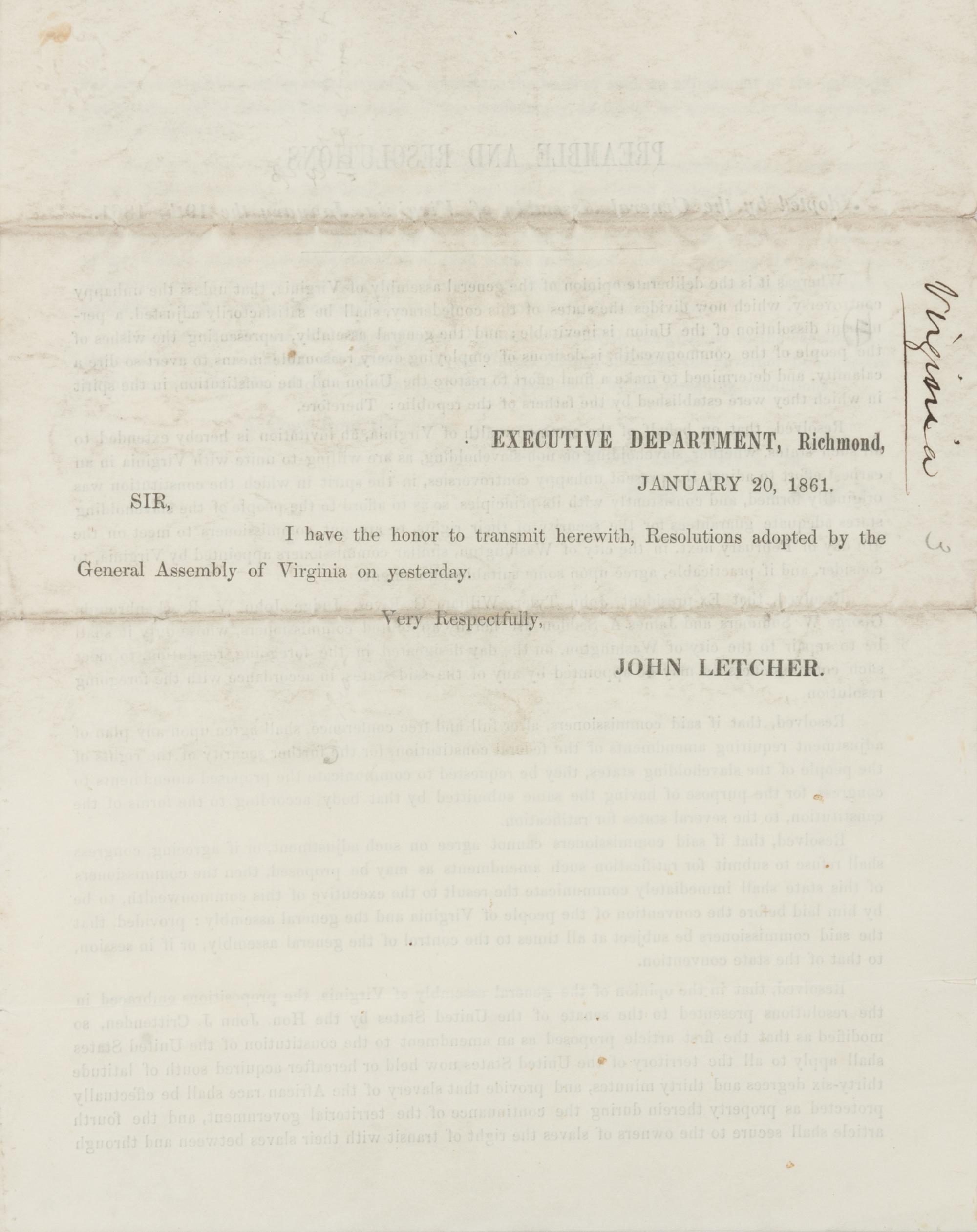 [PEACE CONFERENCE OF 1861]