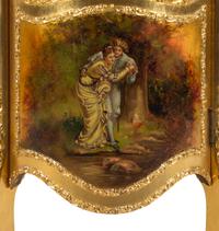 A Vernis Martin Decorated Giltwood Vitrine