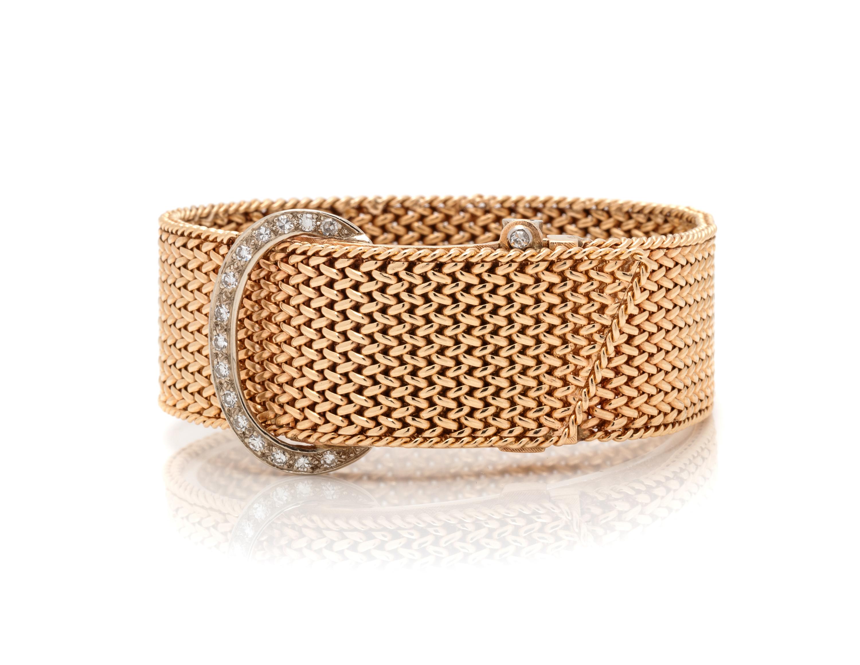 BICOLOR GOLD AND DIAMOND BRACELET