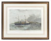 Three Handcolored Nautical Engravings, C. HUNT, CIRCA 1850, Height 29 x 35 1/2 inches (frame). — C. HUNT, CIRCA 1850,