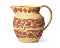 A Wedgwood Yellow and Red Jasperware Pitcher