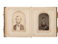 [EARLY PHOTOGRAPHY]. CDV album related to Curtis O. Luce, inventor of agricultural implements, incl. images of his hay rakes.