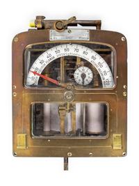 A Vaucanson for S.N.C.F Brass Cased Railroad Locomotive Speedometer and Recording Device