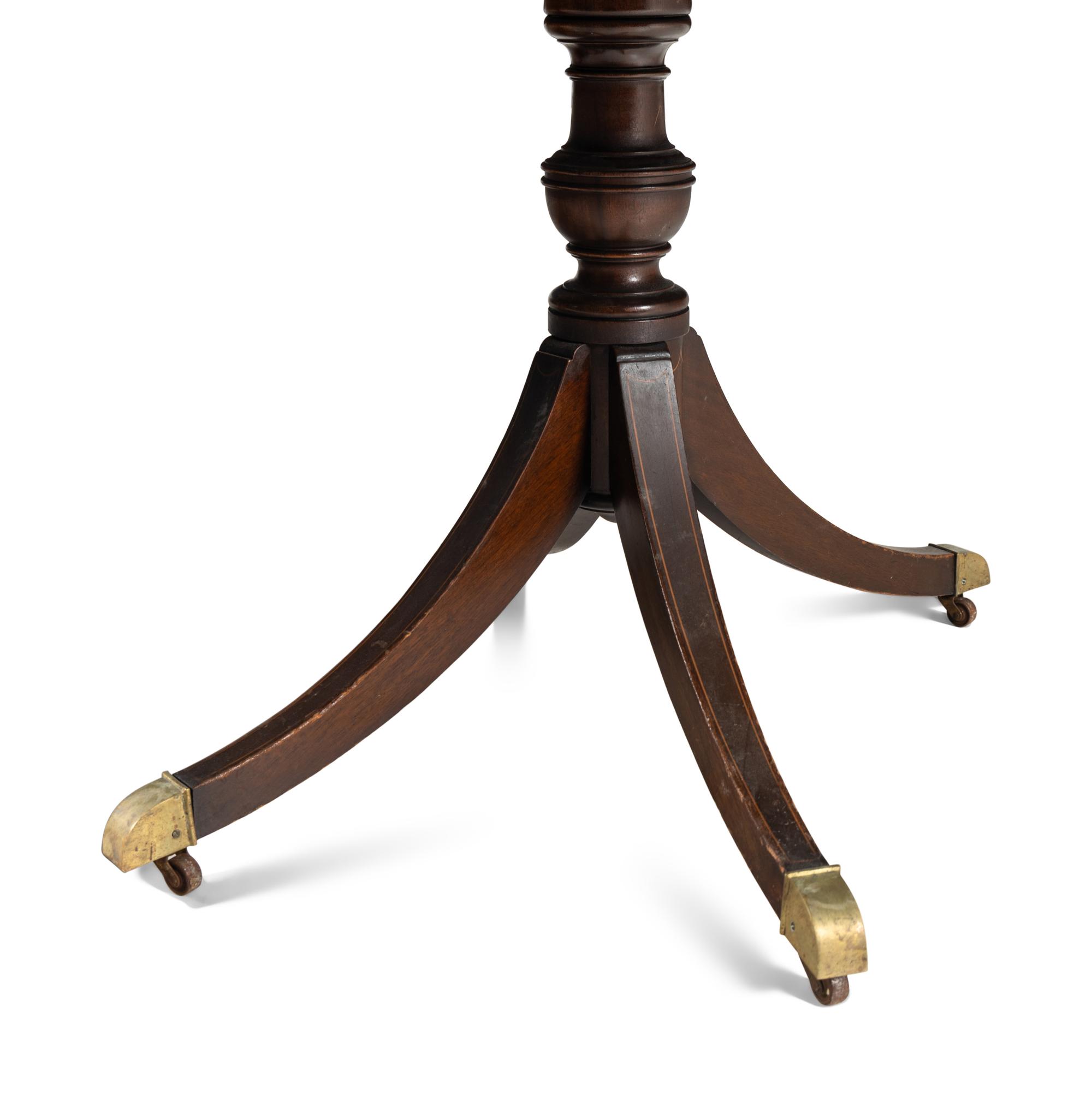 A George III Style Mahogany Double Pedestal Dining Table