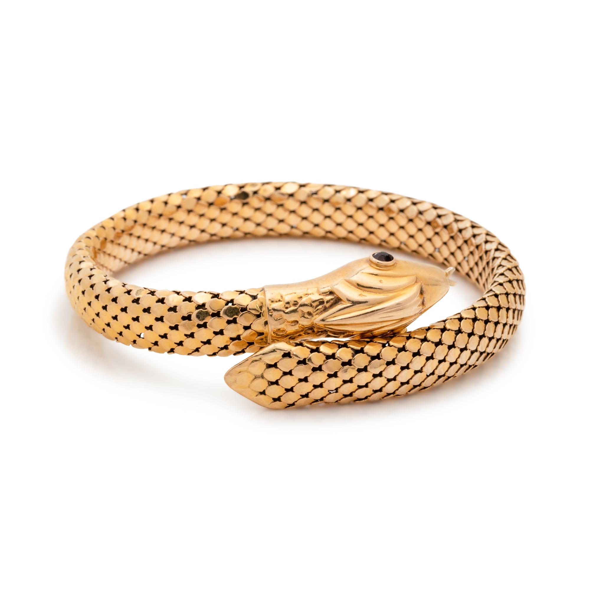 YELLOW GOLD SNAKE BRACELET