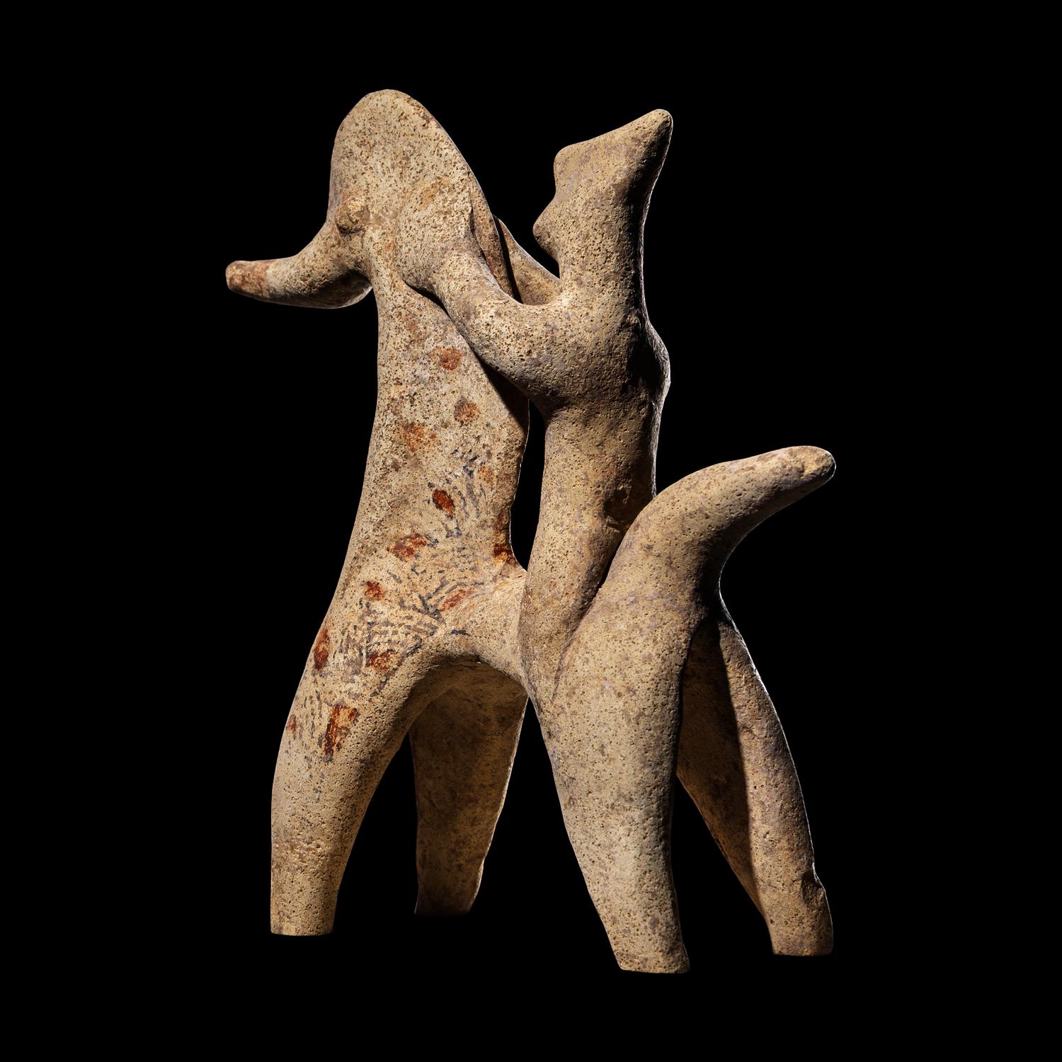 A Boeotian Terracotta Horse and Rider