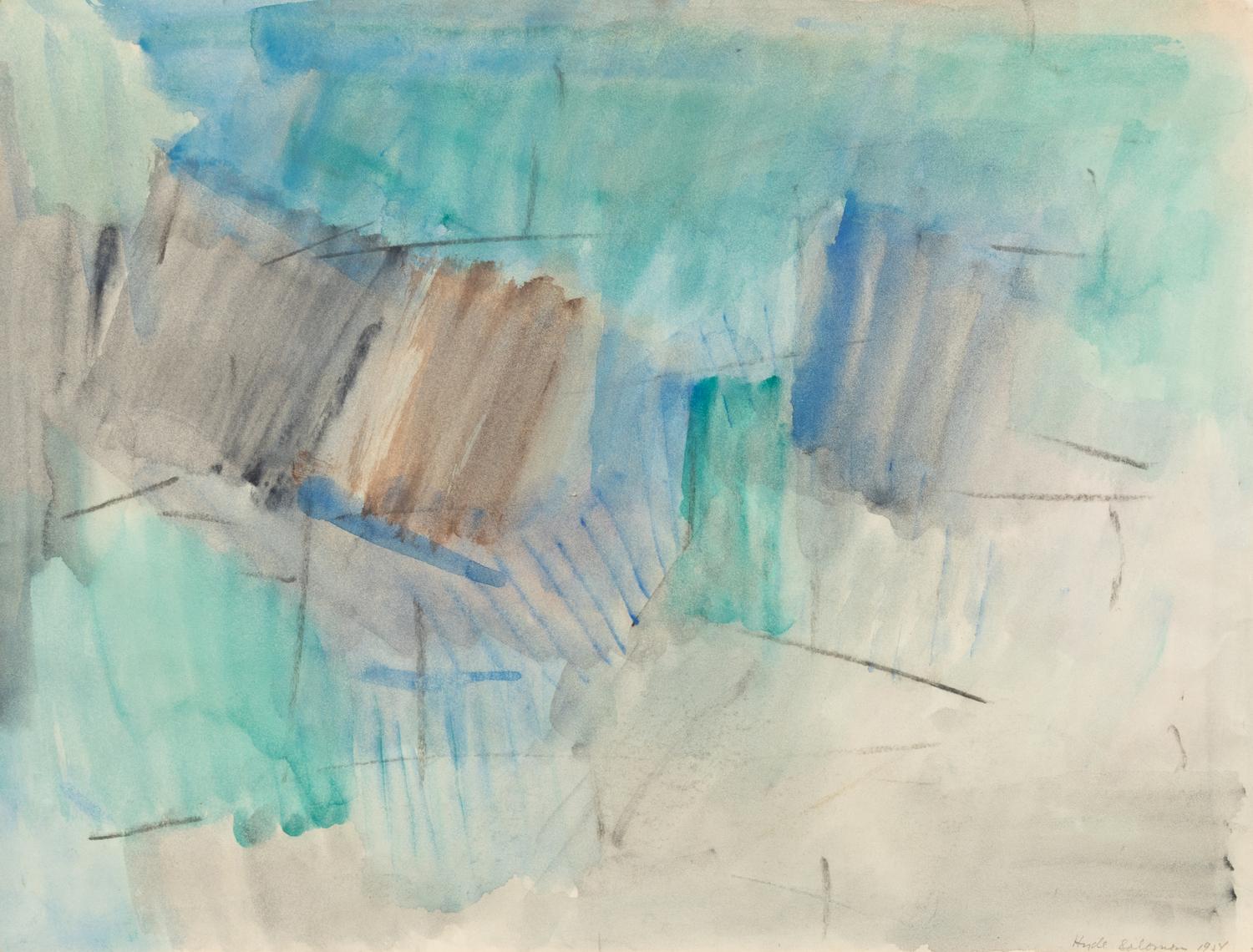 Untitled (Green and Blue Abstraction)