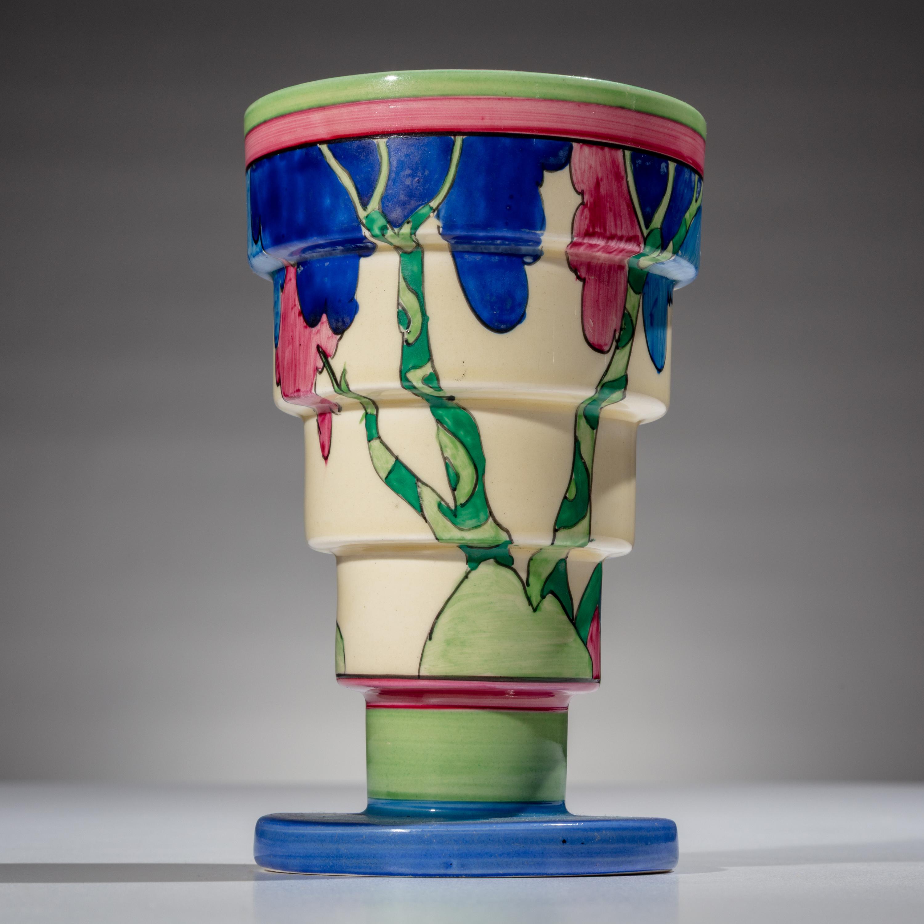 Clarice Cliff (English, 1899–1972) — Rudyard pattern, 8 pieces