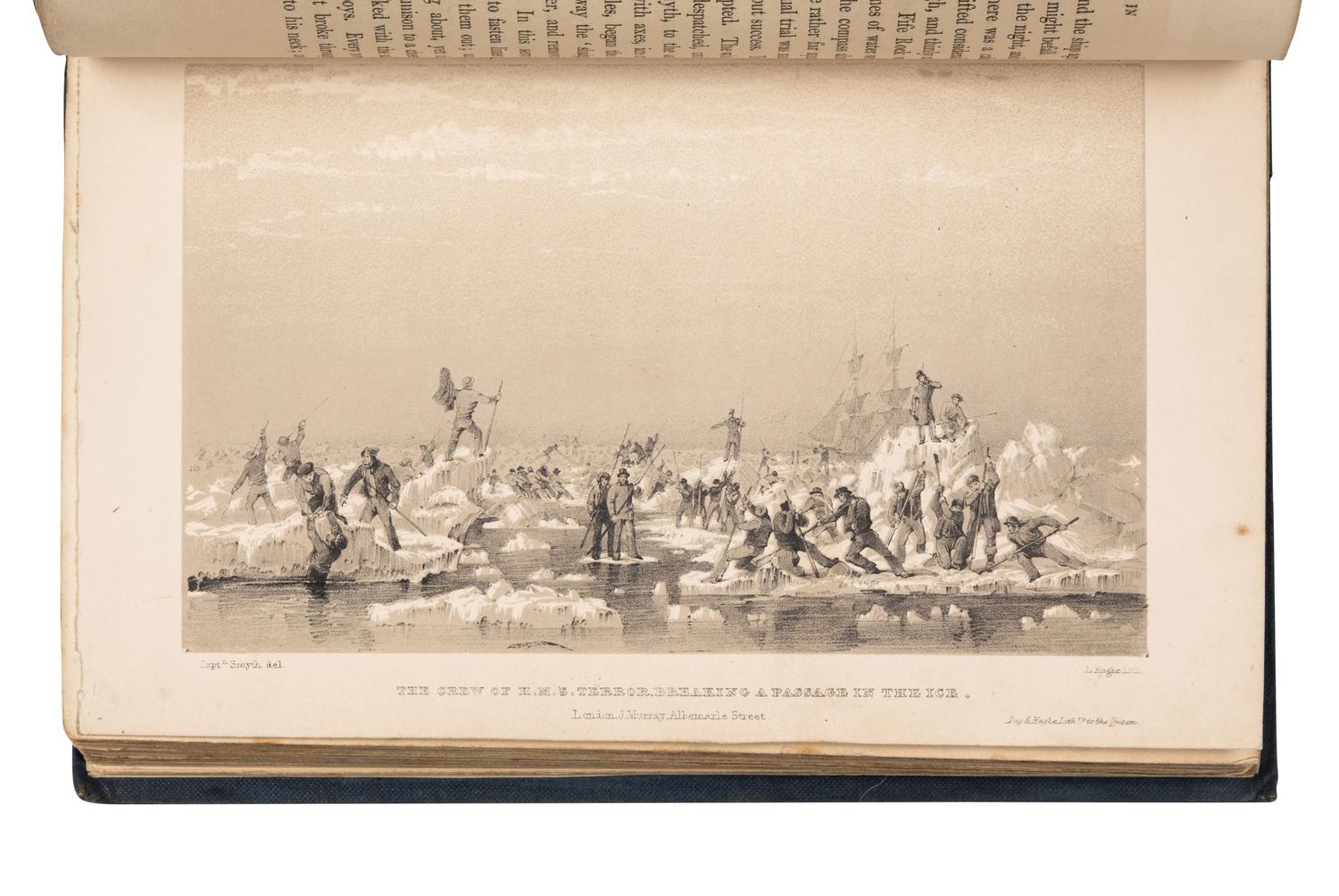 BACK, George, Sir (1796-1878). Narrative of an Expedition in H.M.S. Terror, undertaken with a view to Geographical Discovery on The Arctic Shores, in the years 1836-7 . London: John Murray, 1838.