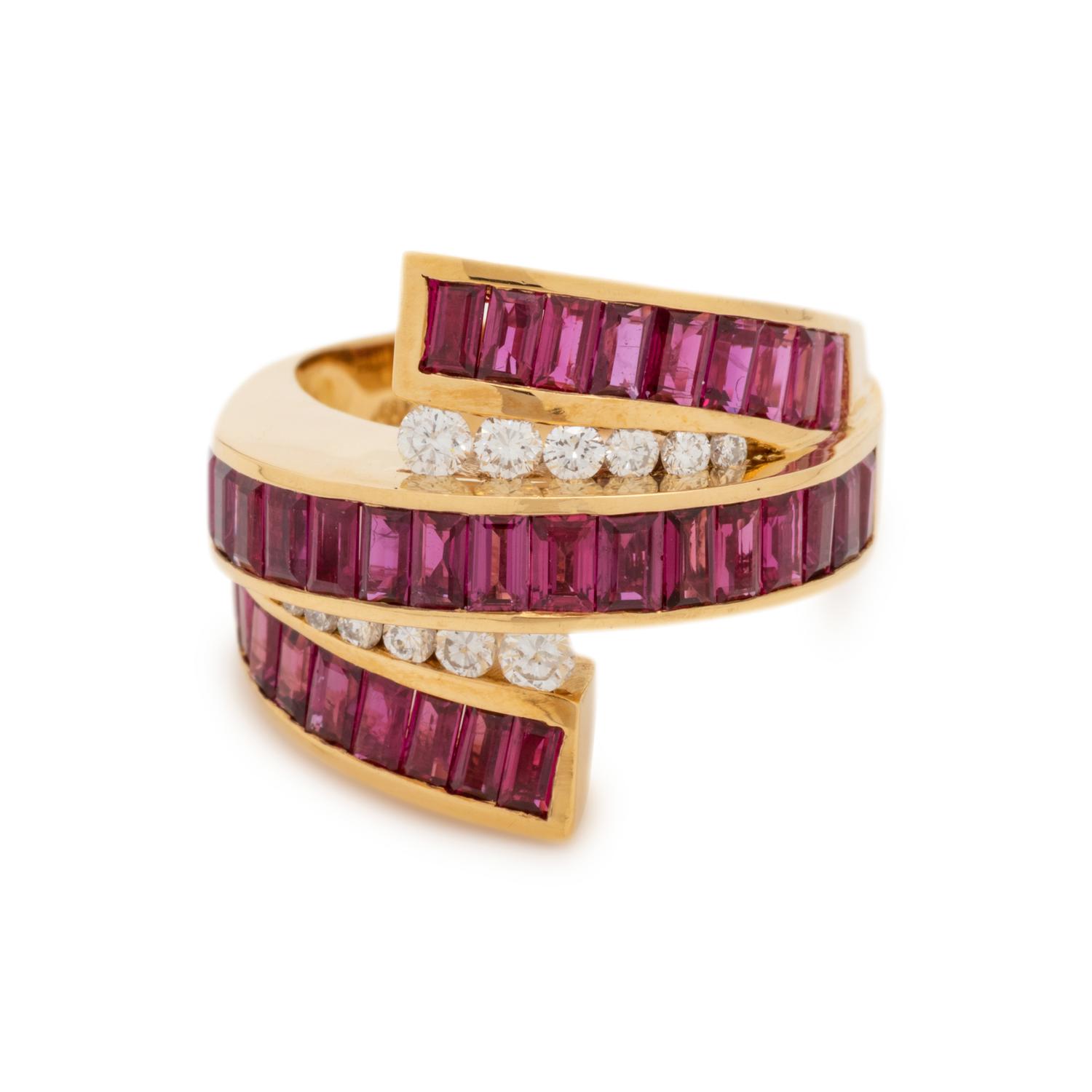 CHARLES KRYPELL, RUBY AND DIAMOND RING