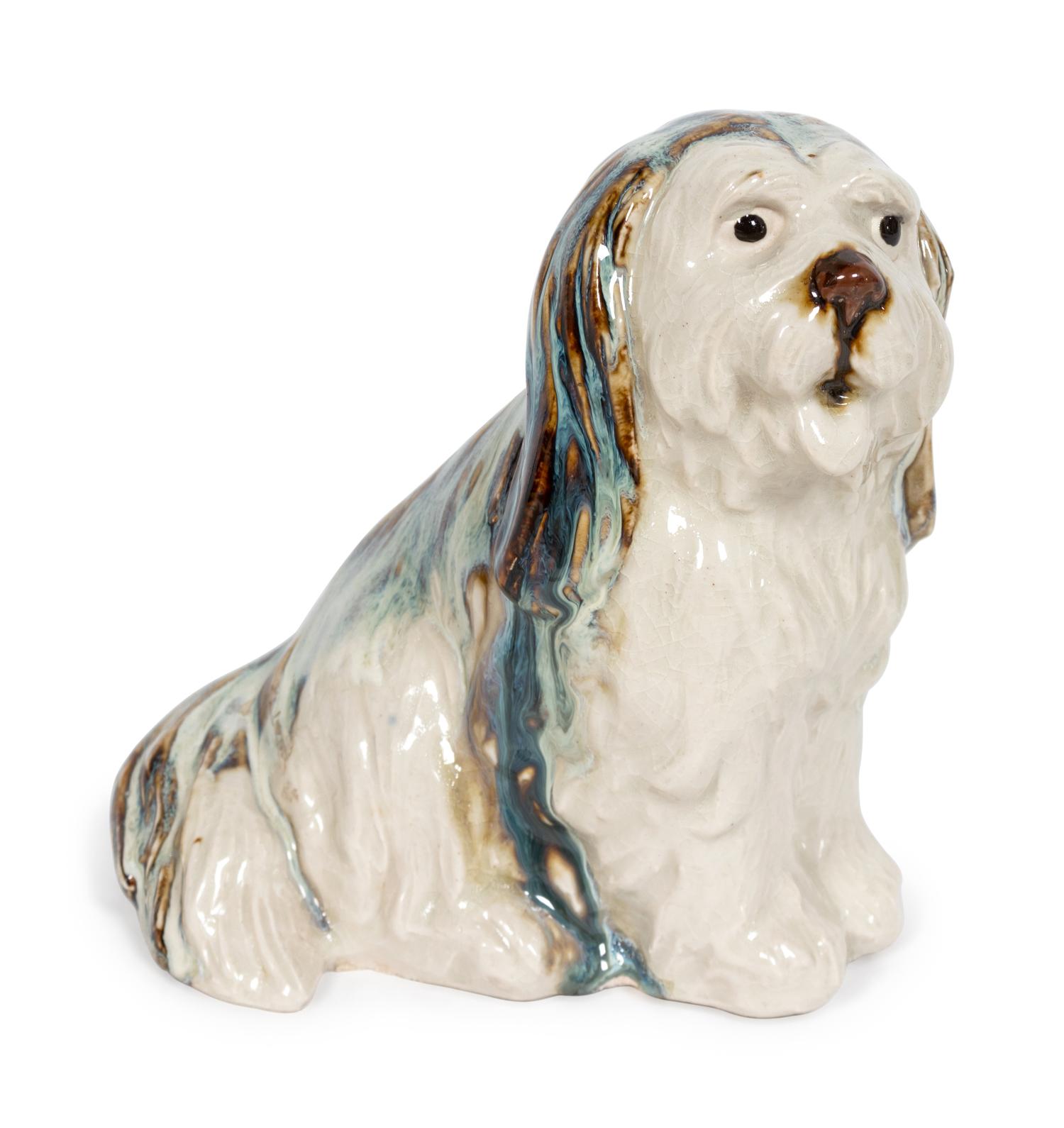 A Glazed Ceramic Dog