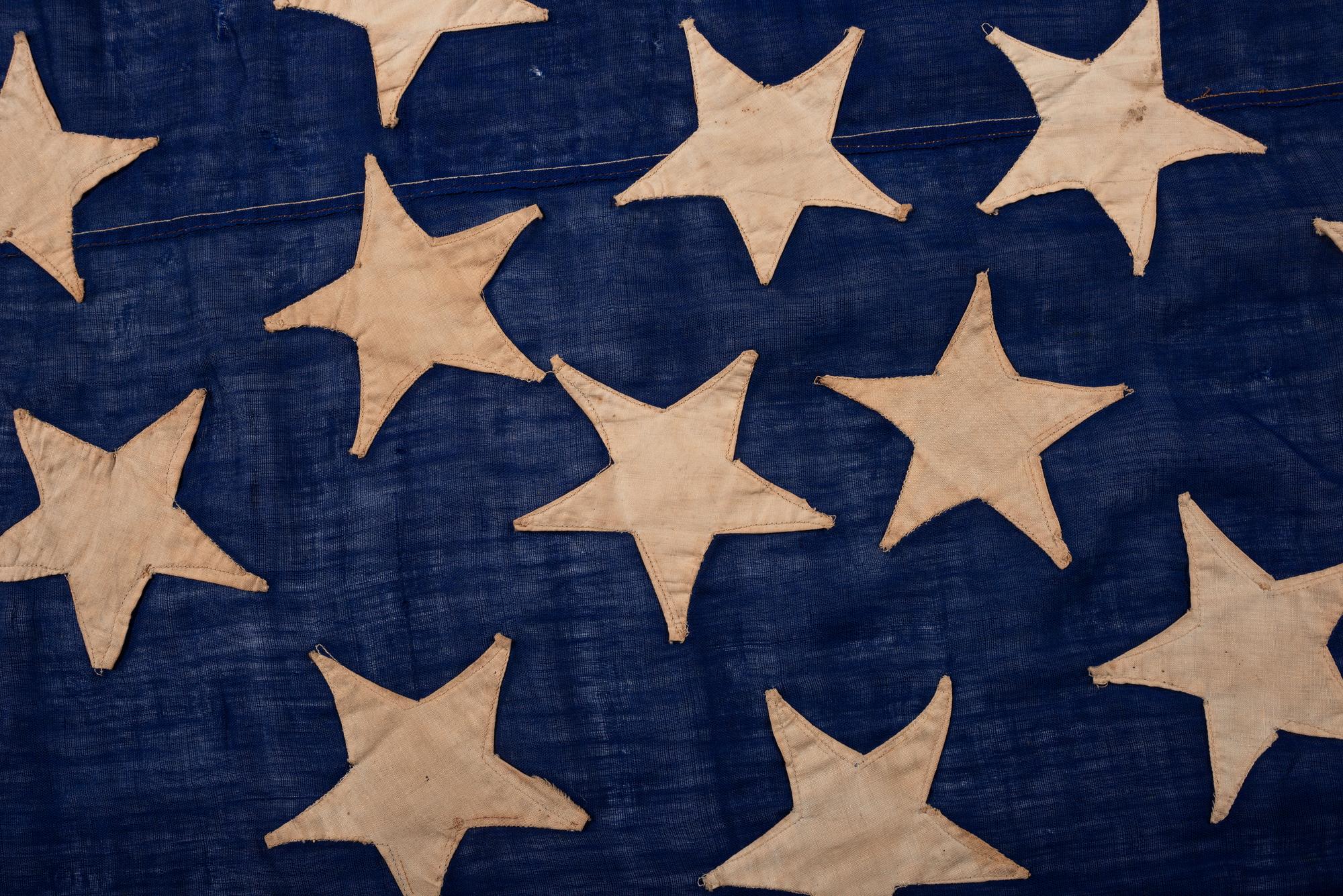 [FLAGS] -- [CIVIL WAR]. 34-star "Great Star" pattern American flag. Ca 1861-1863.