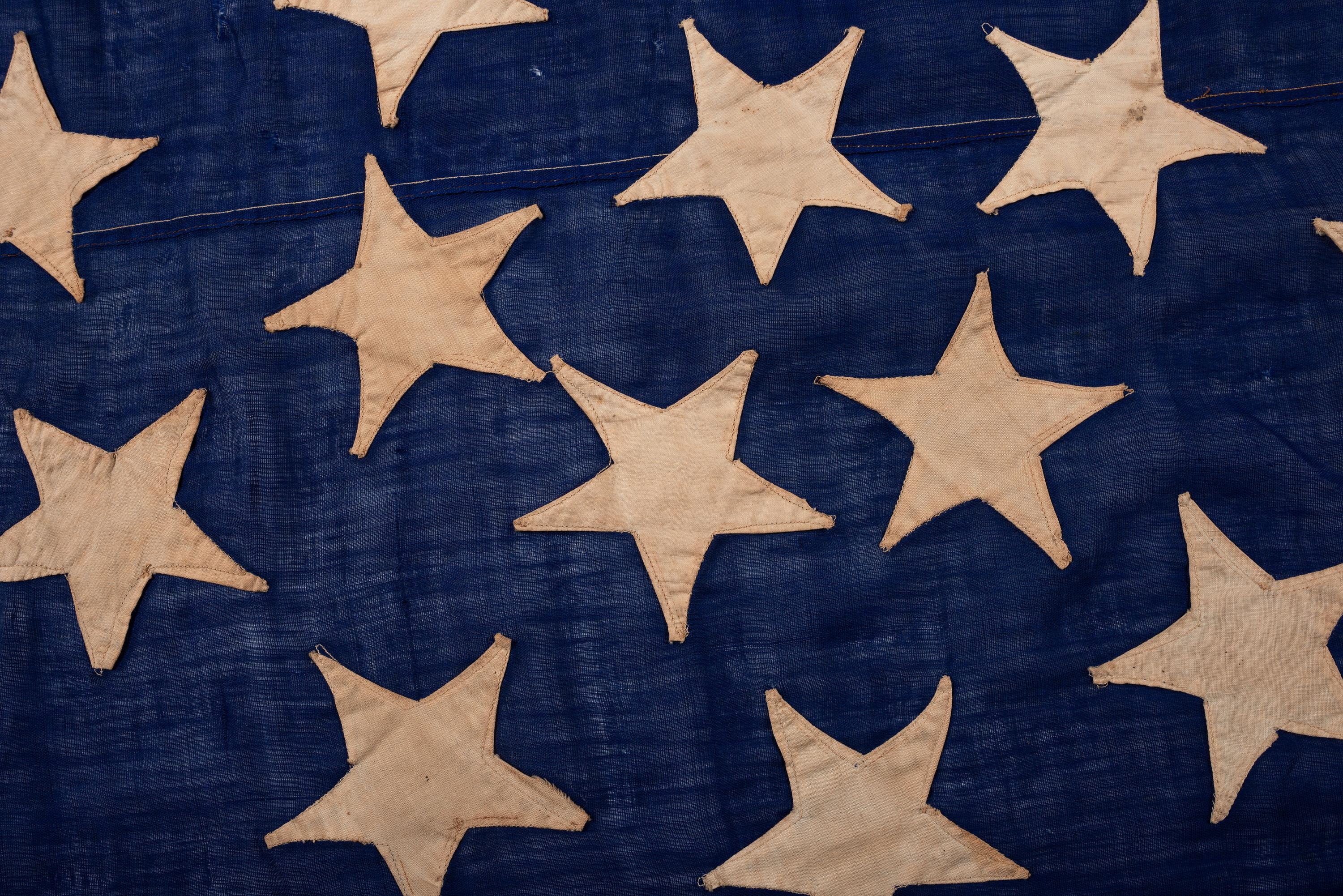 [FLAGS] -- [CIVIL WAR]. 34-star "Great Star" pattern American flag. Ca 1861-1863.