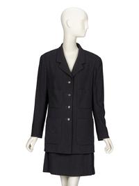 Chanel, Black Wool Skirt Suit
