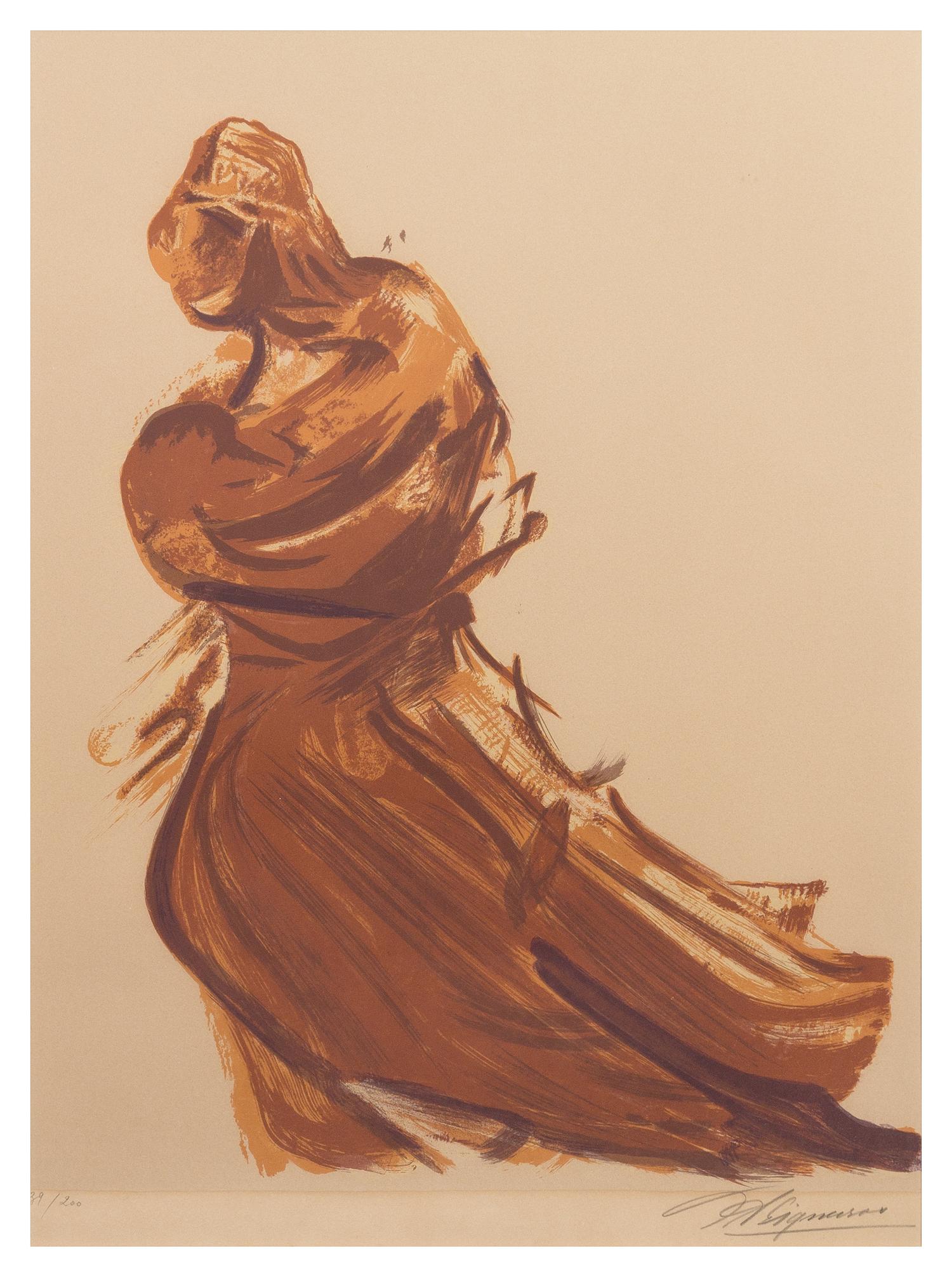 David Alfaro Siqueiros, (Mexican, 1896-1974), Maternity. Limited, signed.