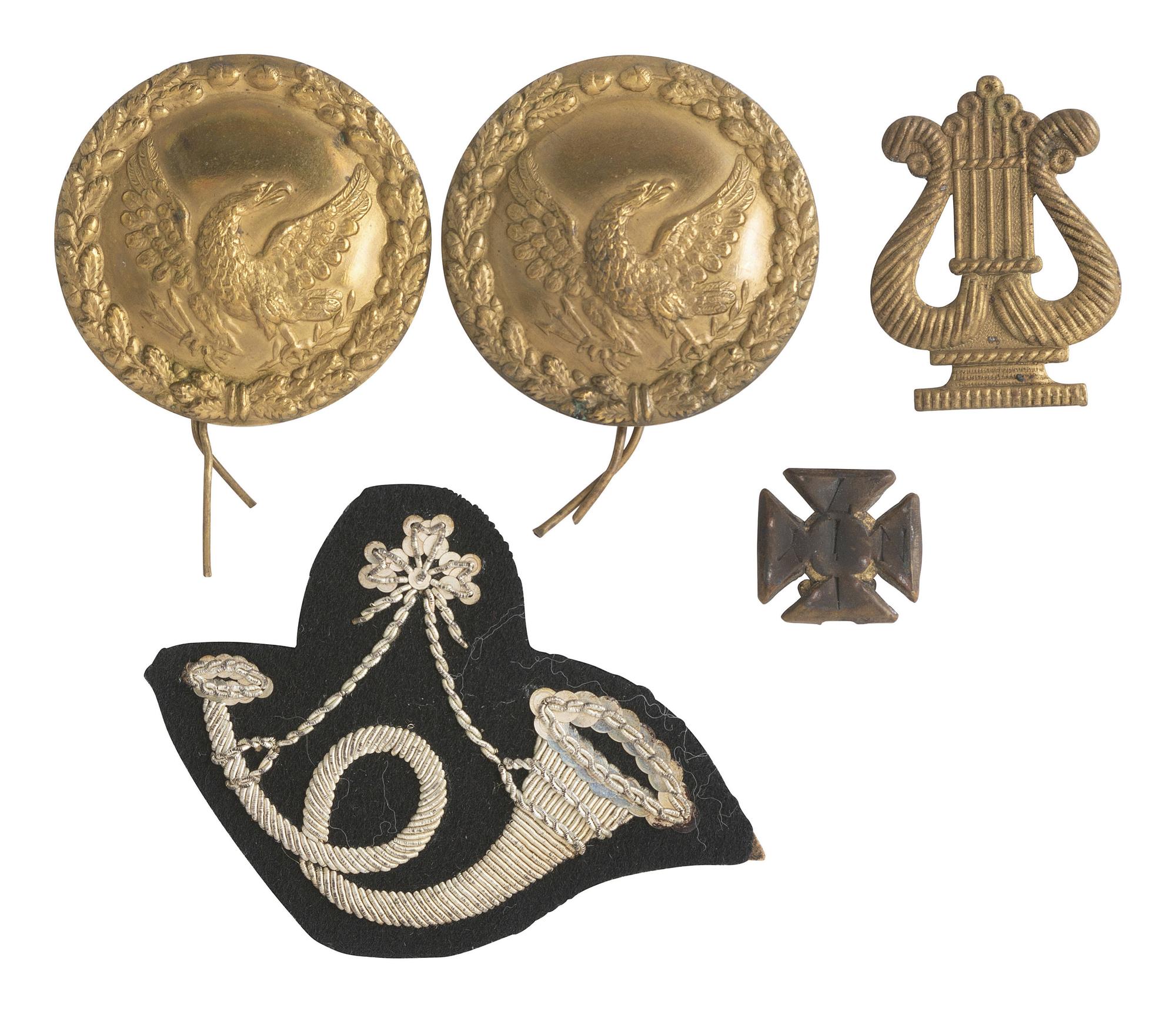 [MILITARIA] Collection of military insignia and cap devices from the Estate of Carroll J. Delery III