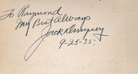 A Group of Jack Dempsey and Georges Carpentier Signed Autograph Items,