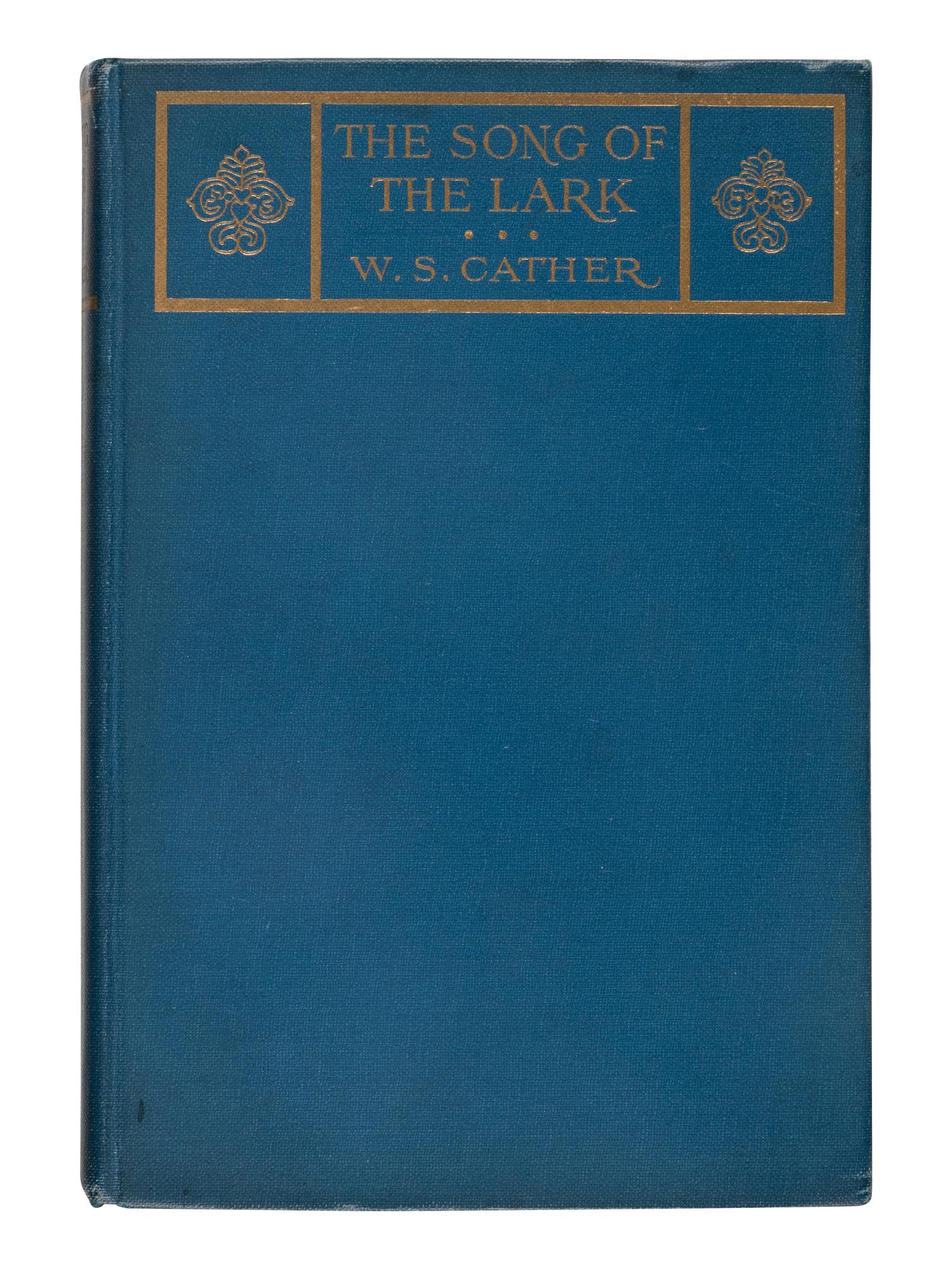CATHER, Willa (1873-1947). [The Prairie Trilogy:] O Pioneers! 1913. -- The Song of the Lark . 1915. -- My Ántonia . 1918. All Boston and New York: Houghton Mifflin Company.