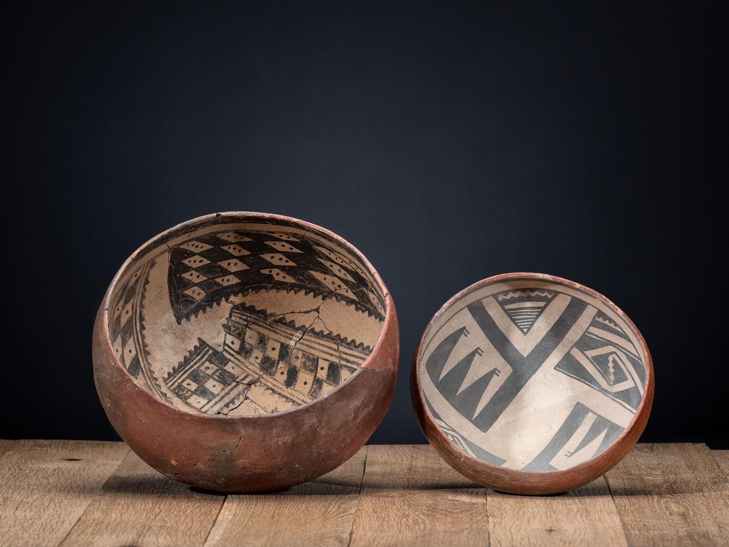 Roosevelt Redware Pottery Bowls