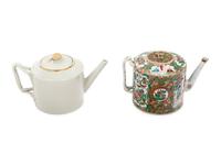 Two Chinese Export Porcelain Teapots