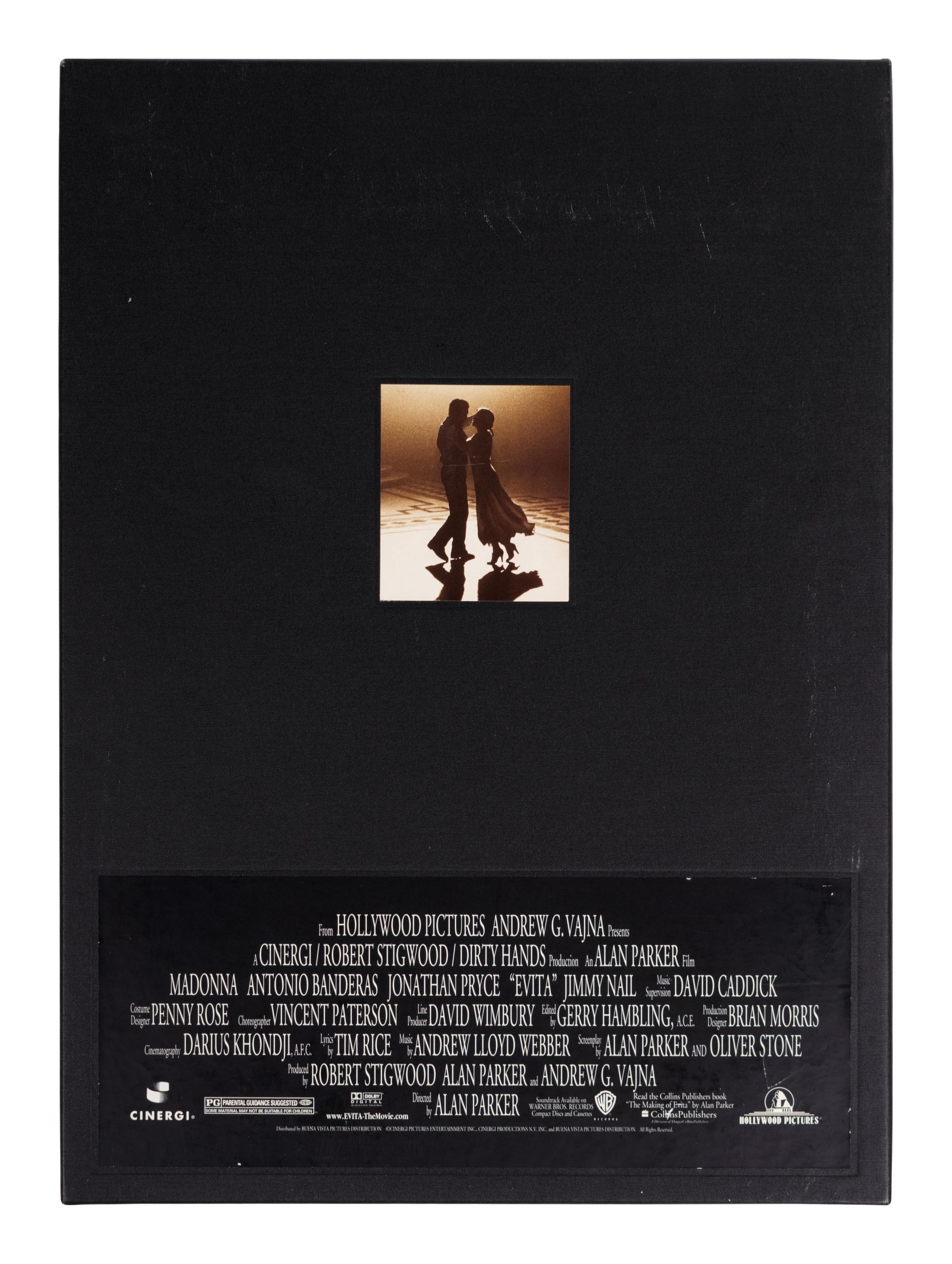 (Film Memorabilia) A group of 4 items from Evita . Hollywood Pictures, 1996; comprising: