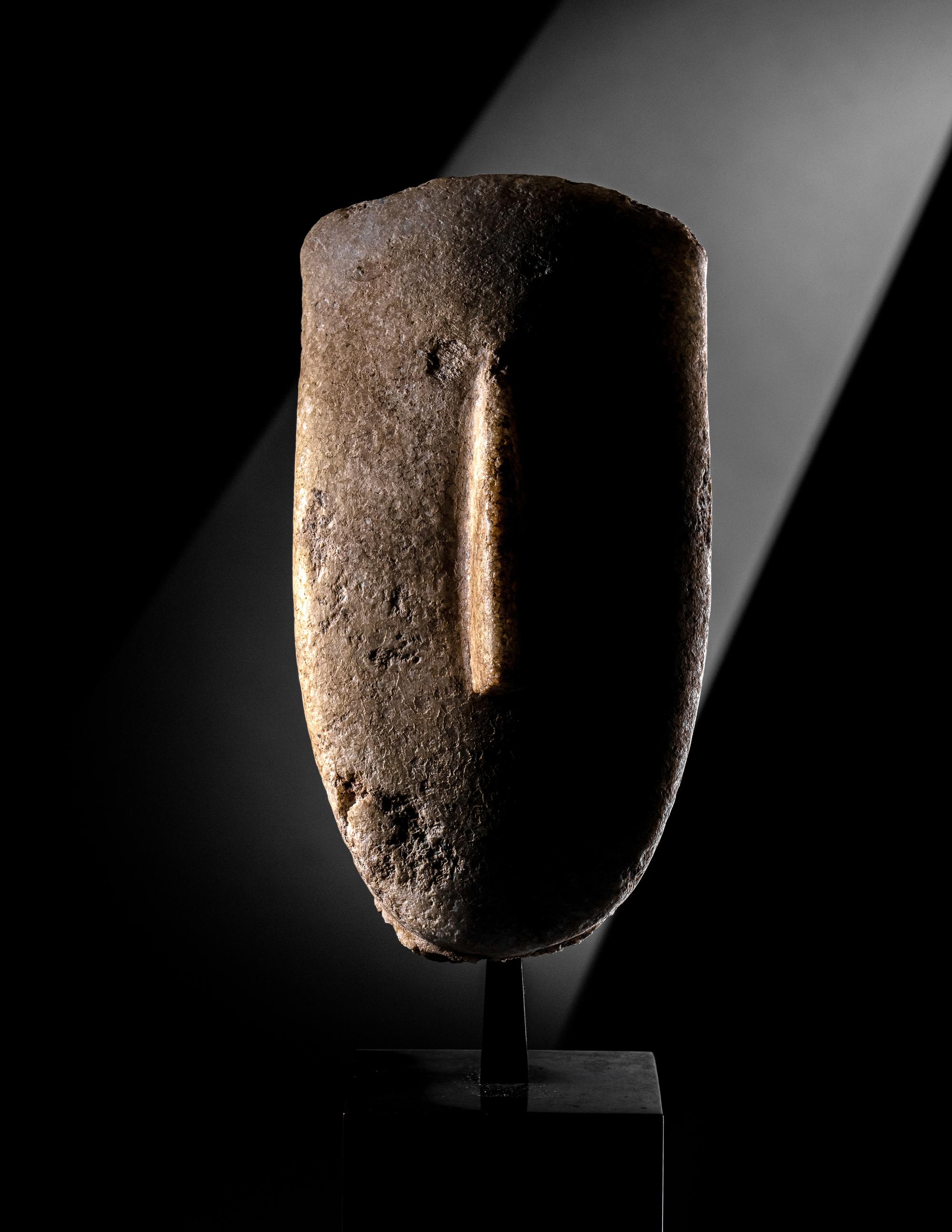 A Large Cycladic Marble Head