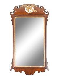 A George III Parcel Gilt Mahogany Mirror