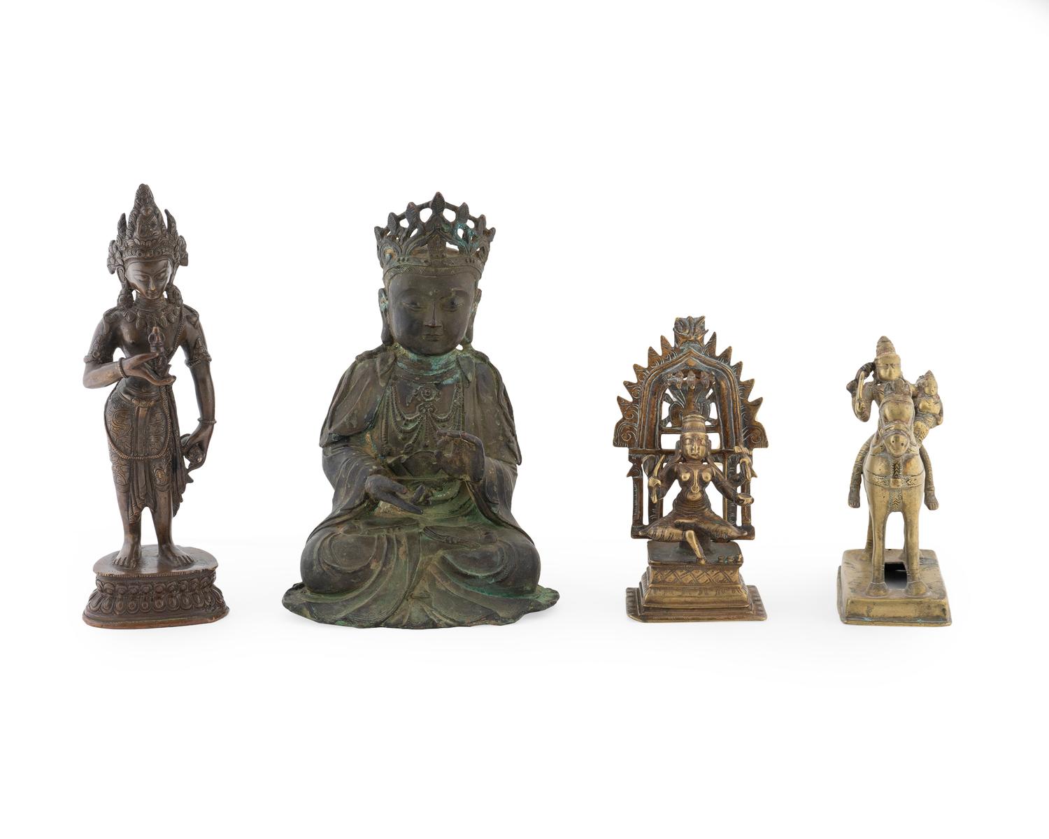 Five Asian Brass and Bronze Figures