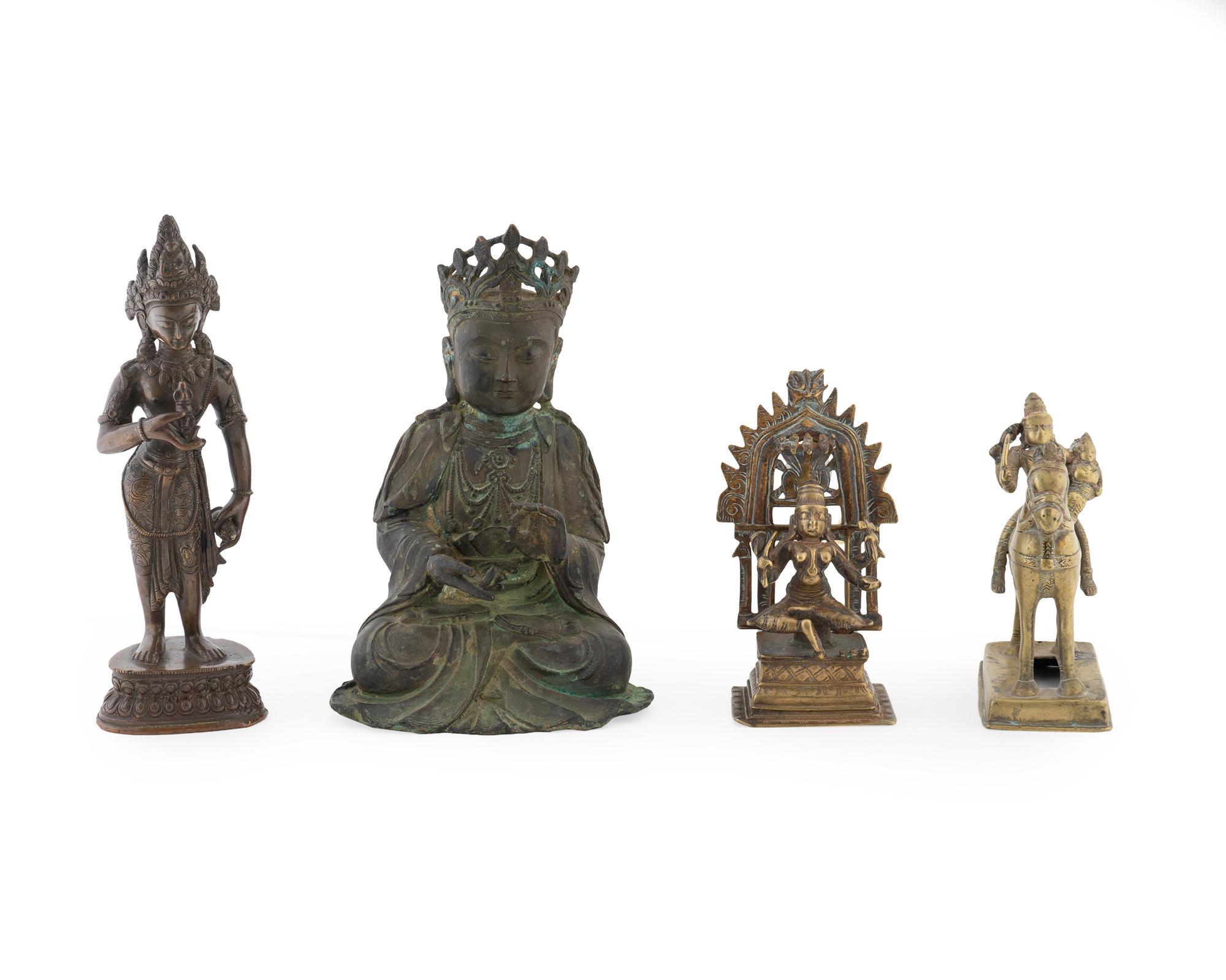 Five Asian Brass and Bronze Figures