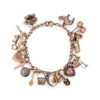 YELLOW GOLD CHARM BRACELET