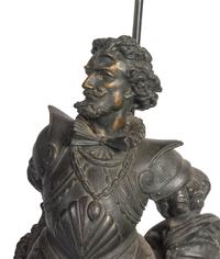 A Pair of Continental Cast Metal Figures of Warriors
