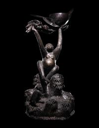 Two Japanese Bronze Figural Groups