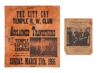[CIVIL RIGHTS]. Civil Rights-era ephemera from Cleveland, Ohio.