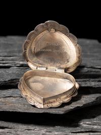 Sterling Silver Heart-shaped Locket and Coral Ring