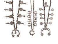 Group of Navajo Squash Blossom Necklaces