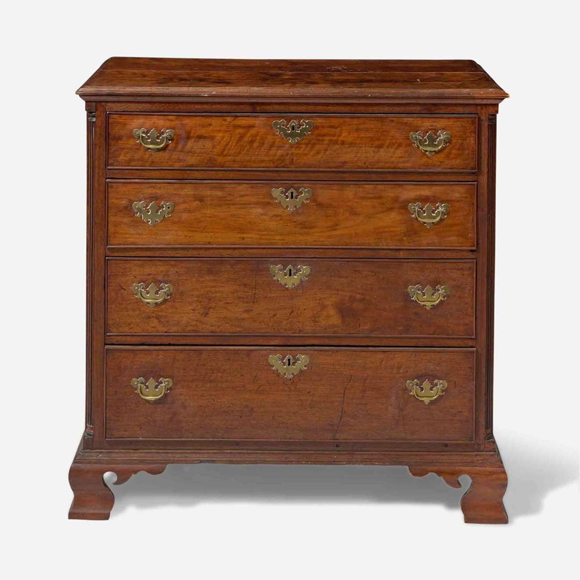 A Chippendale carved mahogany chest of drawers Philadelphia, PA, circa 1780