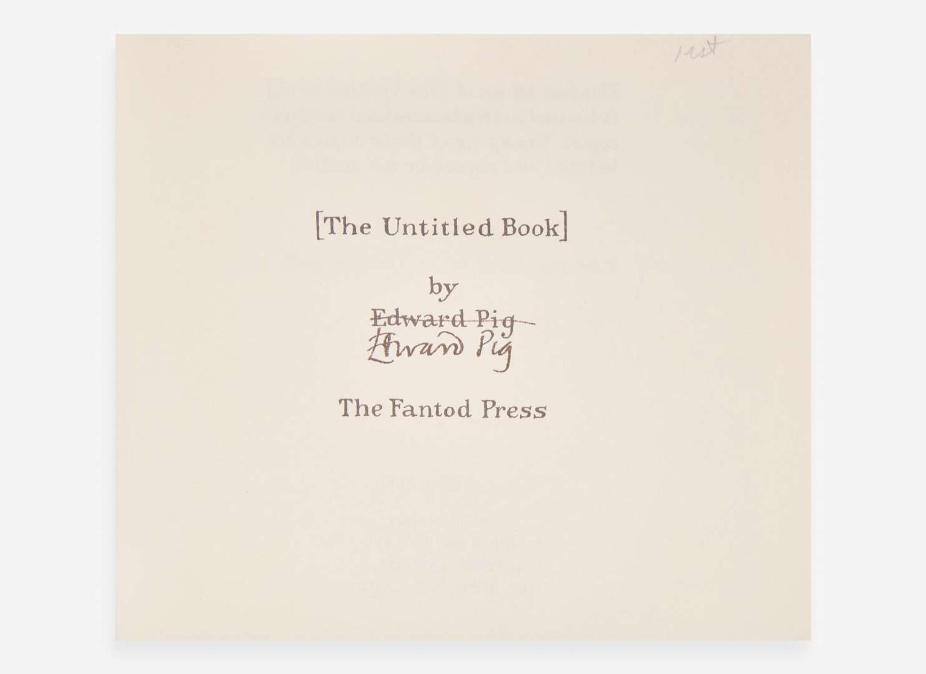 [Children's & Illustrated] Gorey, Edward: Three Books from the Fantod Press [III]