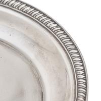 A Rare Pair of Federal Silver Bread Plates