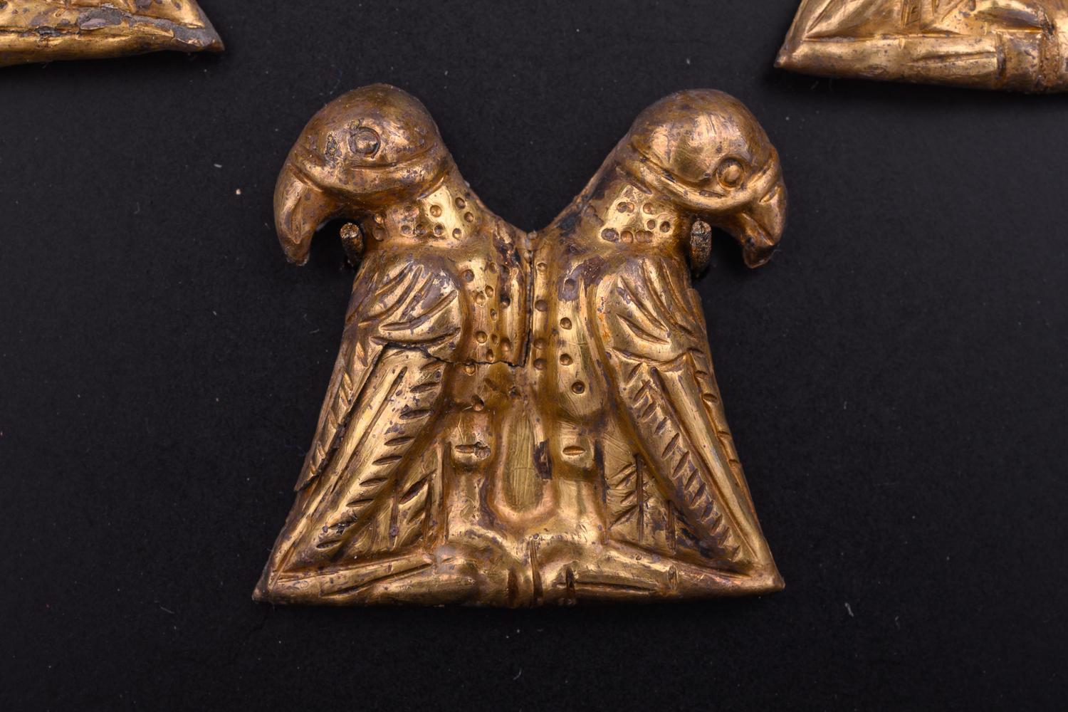 Four Thracian Gilt-Silver Double Eagle Plaques
