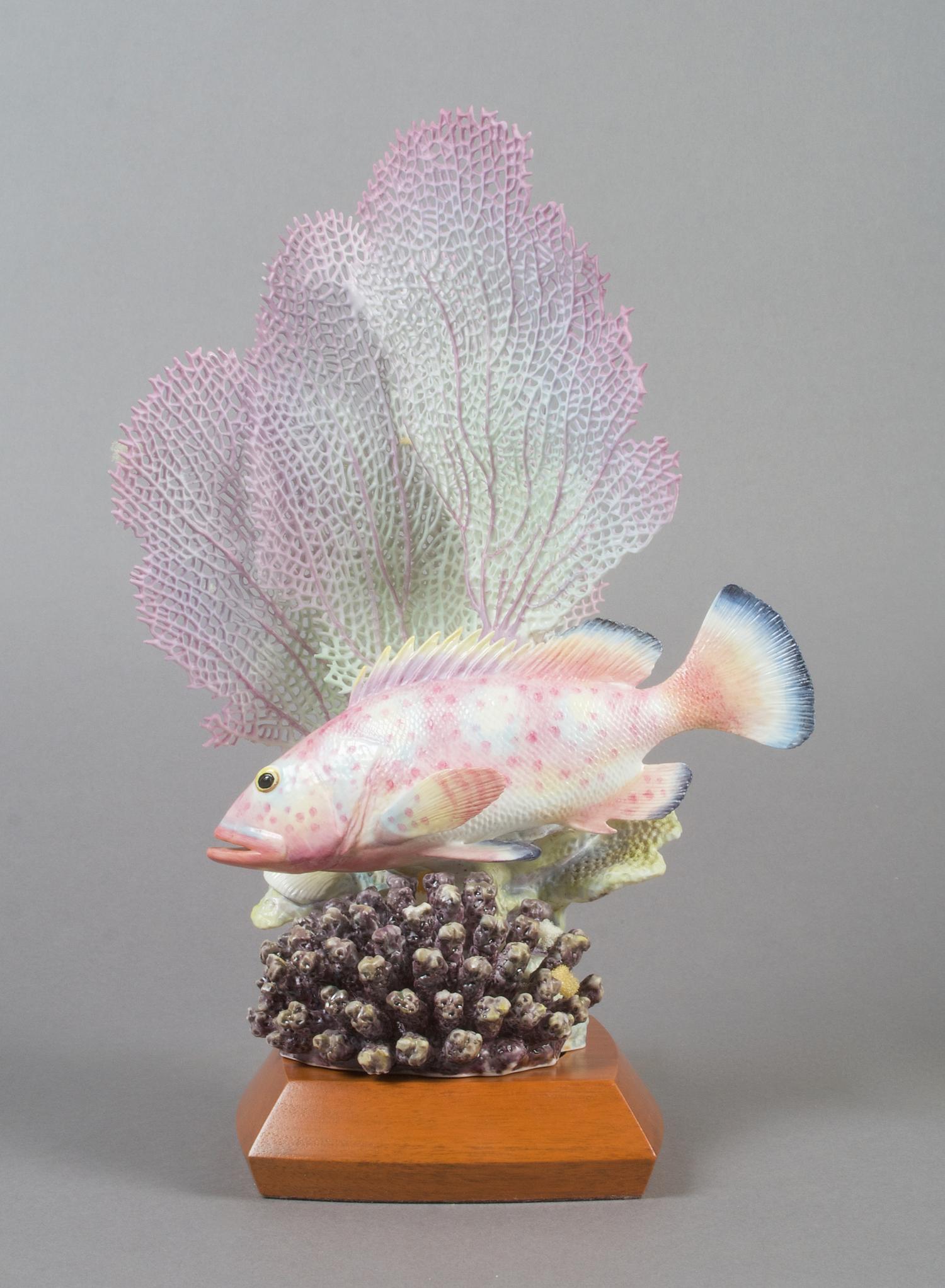 A Royal Worcester Red Hind Fish, Height 12 1/2 inches.