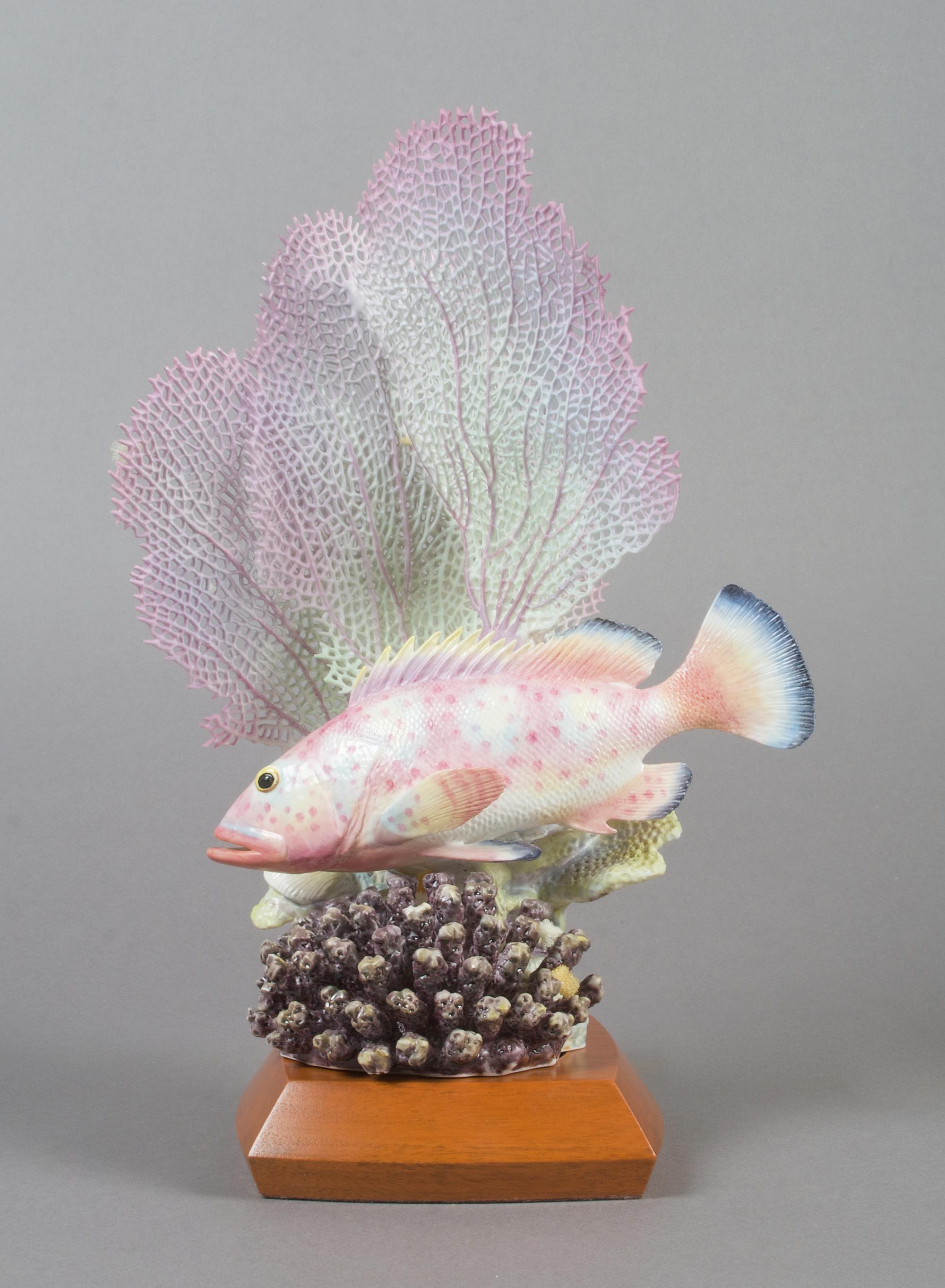 A Royal Worcester Red Hind Fish, Height 12 1/2 inches.