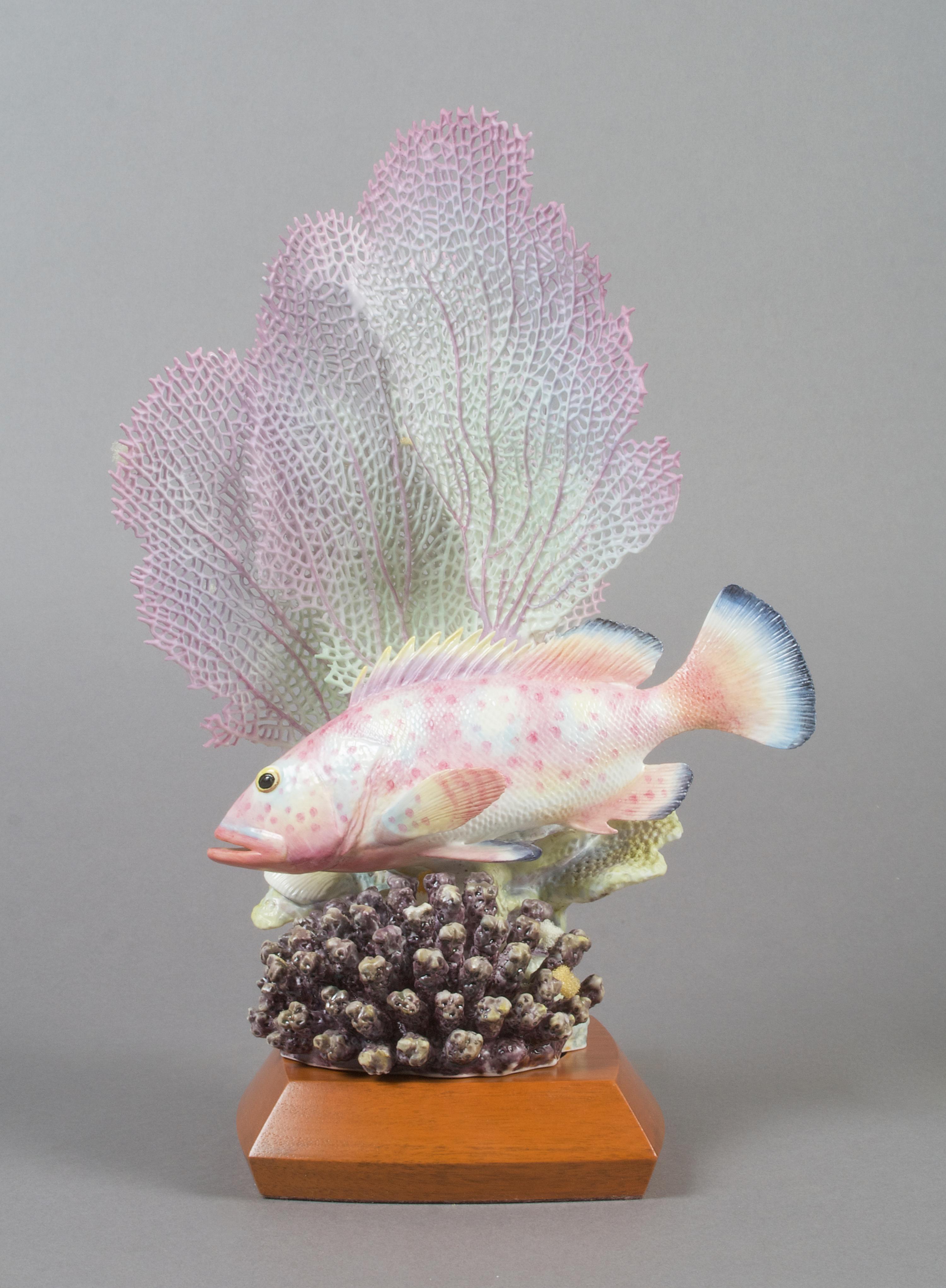 A Royal Worcester Red Hind Fish, Height 12 1/2 inches.
